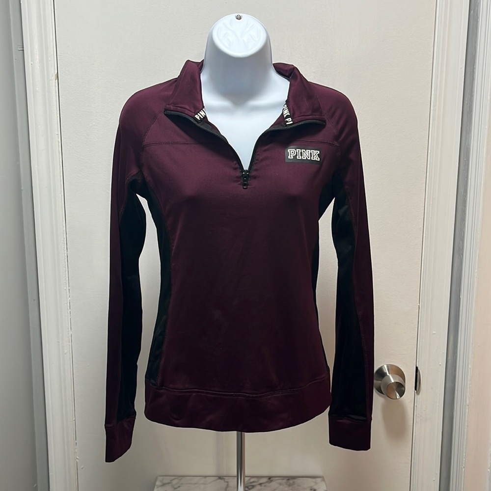 Maroon PINK quarter zip